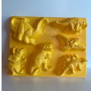 Vintage Jello Jigglers Dinosaur‎ Mold Yellow Plastic Gelatin Mold Party